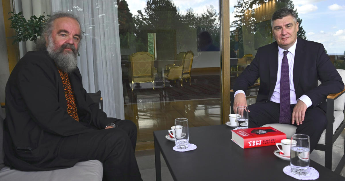 predsjednik Republike Hrvatske Zoran Milanović i književnik Miljenko Jergović